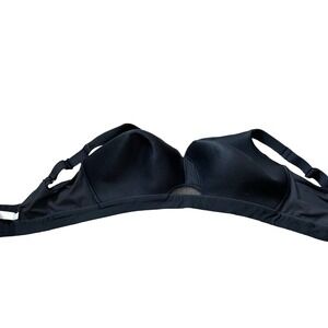 Cacique bra padded no wire black with mesh middle 40DDD sports comfort